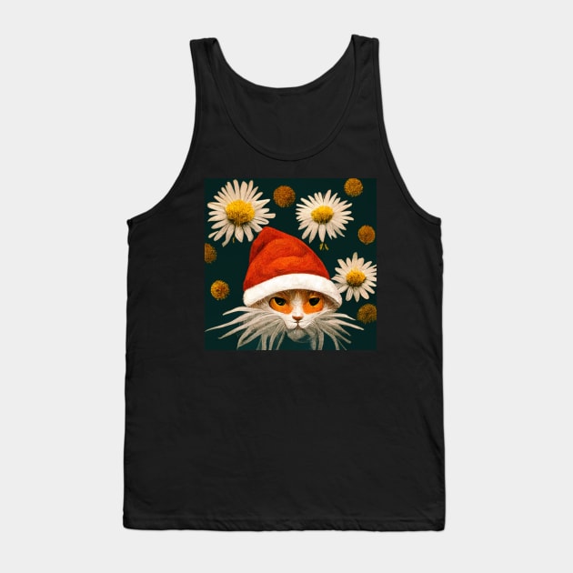 Santa Claus, cat, xmas, xmas vibe, funny, christmas, cat lover, kitty, christmas kitty, koto design Tank Top by AnnaMartaFoley